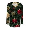 Women's Fashion Print Long Sleeve Knitted Cardigan Button Up Jacket