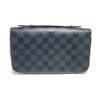 LOUIS VUITTON Damier Cobalt Zippy XL N41590 business bag Wallet Black Used