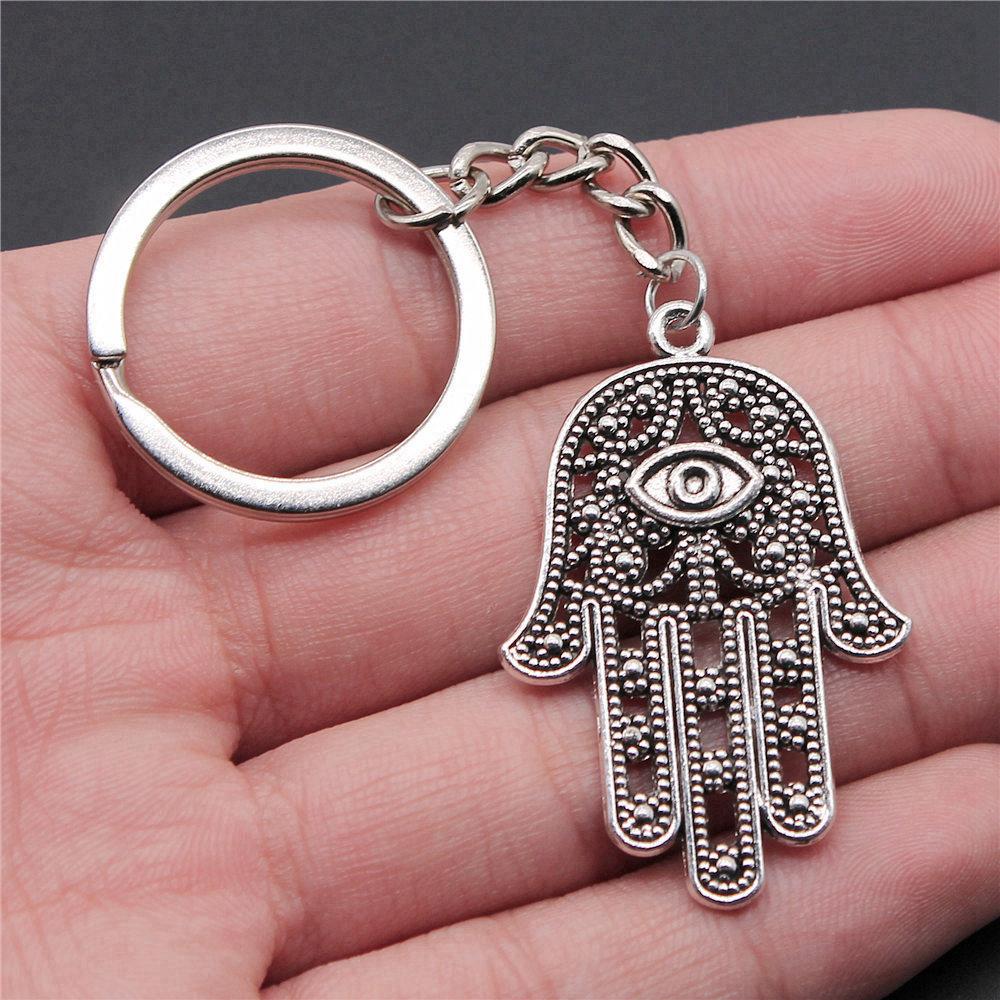 28mm Key Ring Hamsa Hand Eye Of Horus Wedding Jewelry Findings QY025