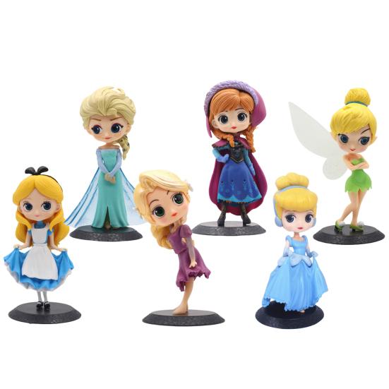 Action Figure Skin-friendly Exquisite Craft PVC Disney Princess Figurine Model Statue for Children