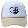 Fashion Love Dog Paw Embroidery Baseball Cap Men And Women Summer Breathable Mesh Sunshade Trucker Hat For Outdoor Travel