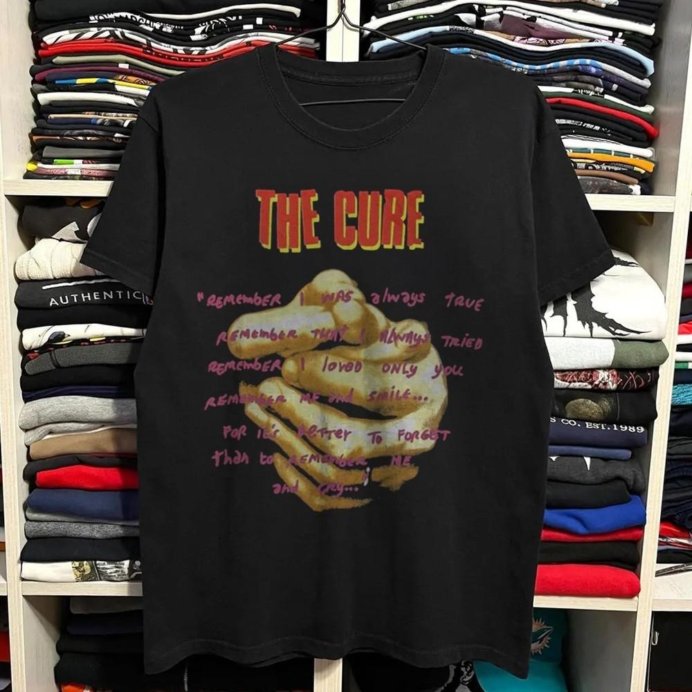 The Cure Praying Hands Treasure Lyric Black Cotton Tshirt Size S5XL XL