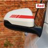 4x Adesivo de vinil vermelho de fibra de carbono para carro, decalque para espelho retrovisor, acessórios faça você mesmo