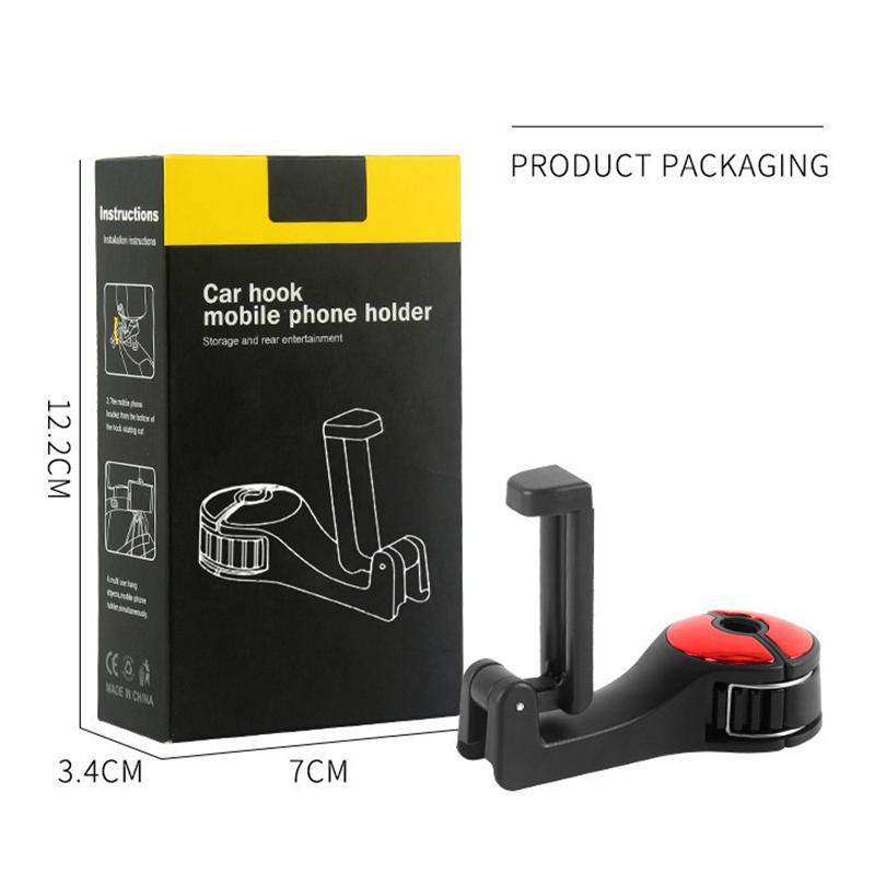 2 in 1 Auto Gadget Auto Rücksitz Haken Aufhänger Organizer Auto Kopfstütze Haken Halter