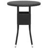 Vidaxl 3-Piece Garden Furniture Set, Poly Rattan, Black