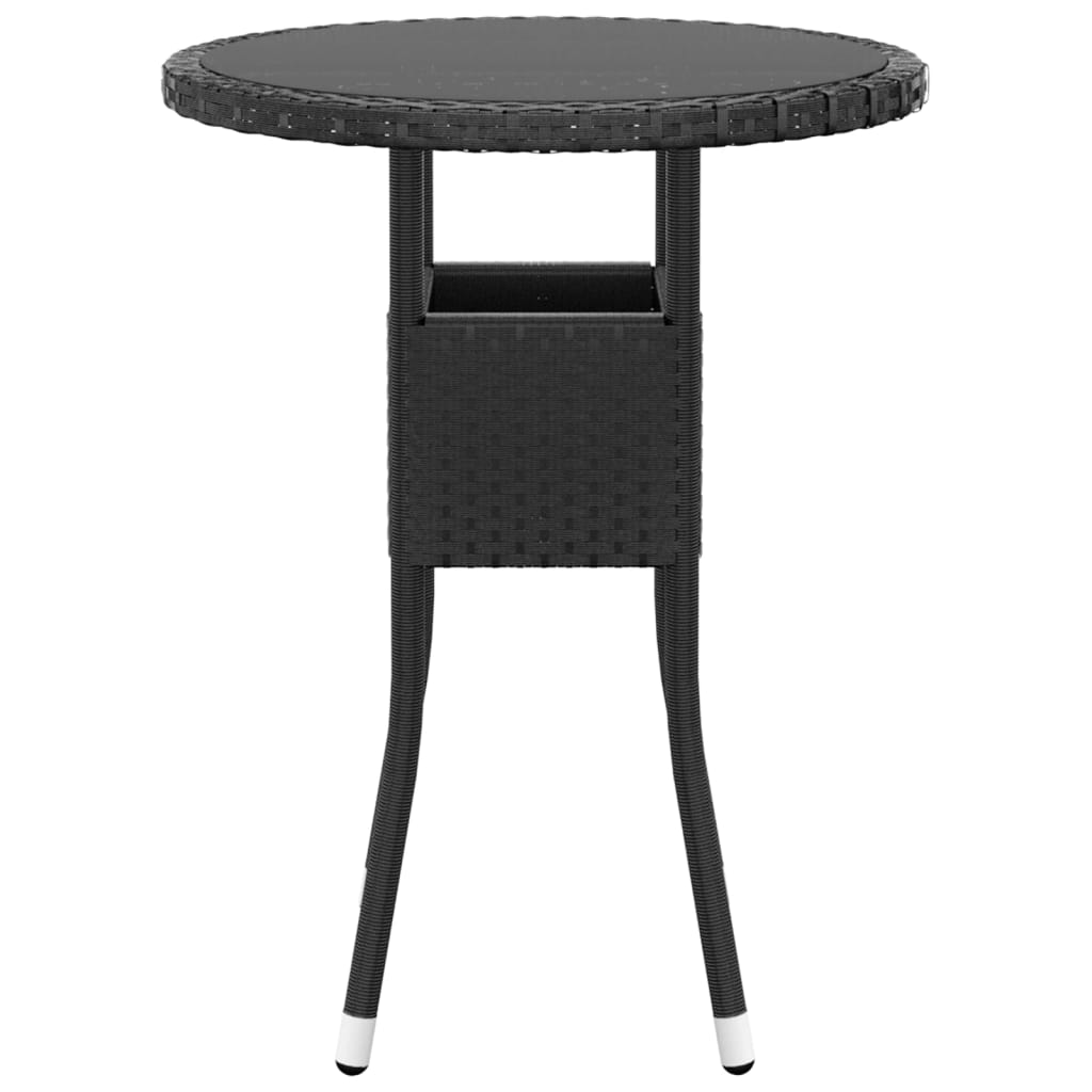 Vidaxl 3-Piece Garden Furniture Set, Poly Rattan, Black
