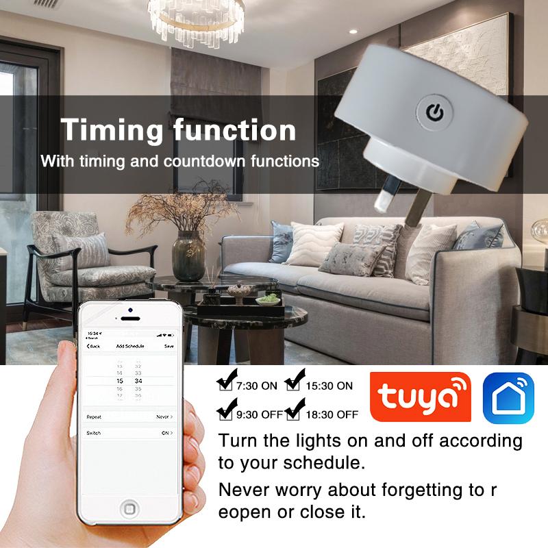 Australia Type Wifi Smart Tuya Socket Work With Google Home Alexa Voice Plug Remote Timing Power Outlet Home Improvemt