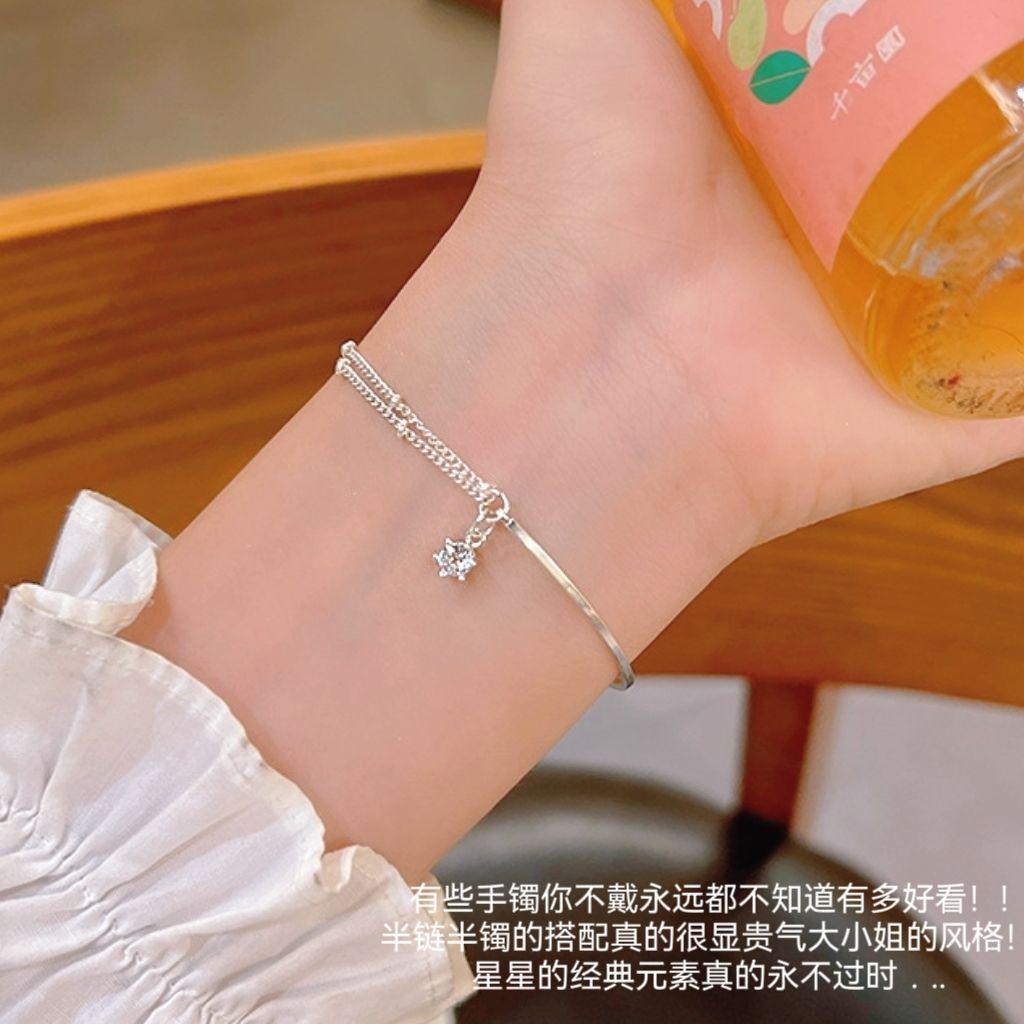 

Star zircon bracelet women s new niche design simple and versatile hand jewelry