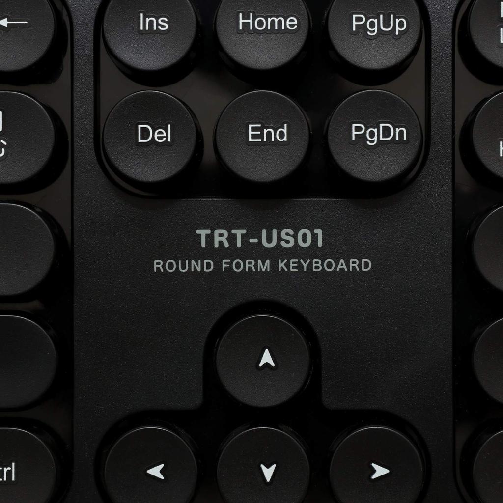 Miyoshi MCO Retro Design USB Keyboard, Black, TRT-US01BK