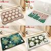 Sweet Flower Pattern Plush Absorbent Floor Mat Carpet For Living Spaces