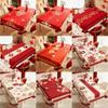 New Year Style Pvc Table Cover With Antioil Waterproof Material For Living Room Table Protection