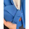 Plus Size Casual Long-Sleeve Plain Shirt for Spring and Autumn