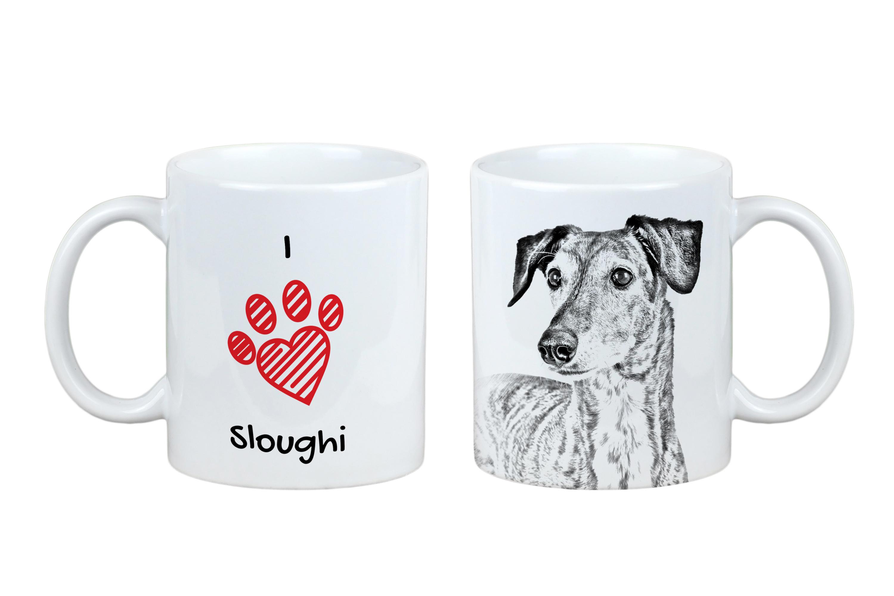 

Saluki, Persian Greyhound, Arabian hound, Gazelle hound - cup with a dog, cute cup with graphics, a gift with your photo from the Art-Dog brand