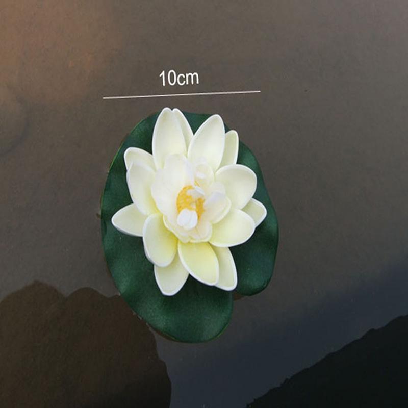 10cm/17cm Lotus Artificial Plantă Falsă Decor Iaz Nufăr Artificial Spumă Plutitoare Lotus Acasă Grădină Acvariu Floare Falsă