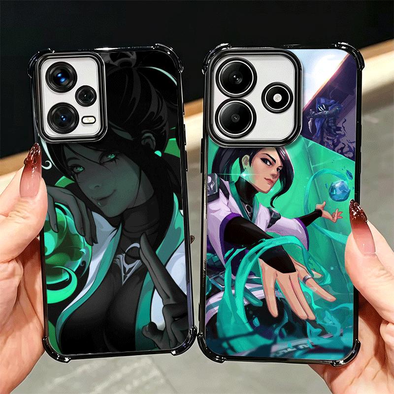 V-Valorant Sage Soft Phone Case For Xiaomi Redmi Note 14 15 Pro Plus 13 12 11S 11T 5G 10 9S 9 Plating Anti-Fall Fundas