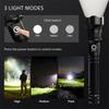 Super Bright Rechargeable XHP70/XHP50 LED Flashlight Zoomable Waterproof Tactical Torch 3 Modes Powerful for Camping Hiking