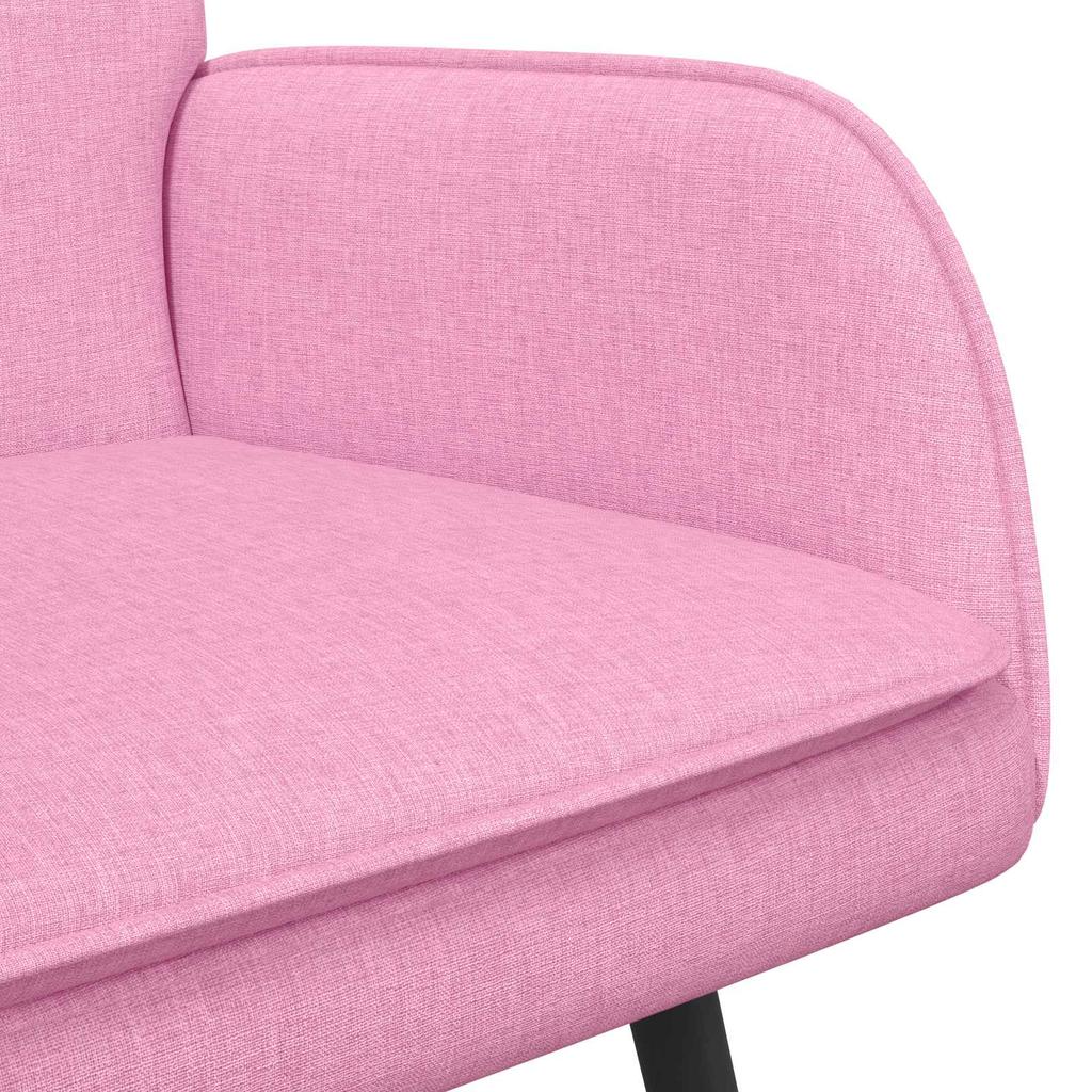 2 Seater Sofa Pink 115 X 61 X 87 Cm Fabric