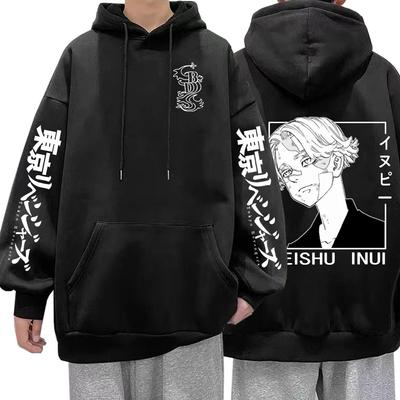 Japanischer Anime Tokyo Revengers Hoodie Seishu Inui Grafik Hoodies Harajuku Streetwear Männer Frauen Mode Langarm Übergroßes Sweatshirt