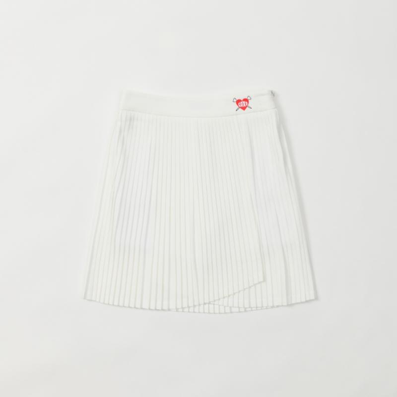 Goxo Midi Skirt Unbalance White