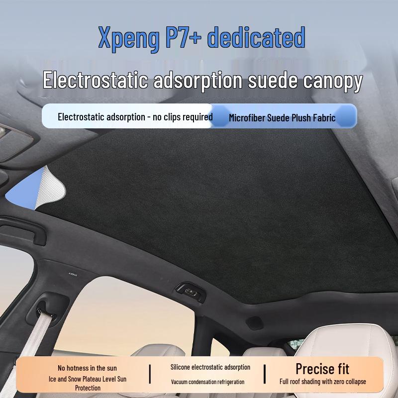 Xiaopeng P7+/G6/G9/m03 Sunshade: Static Suction Panoramic Roof Interior Sun Protection Xiaopeng P7+