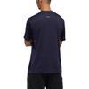 Adidas Solid Color Crew Neck T-Shirt Men Tops Blue FM5371