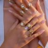 Zirconia Ring, Titanium Steel Accessory, Women's Light Luxury High-end Style Ring, Stainless Steel Jewelry