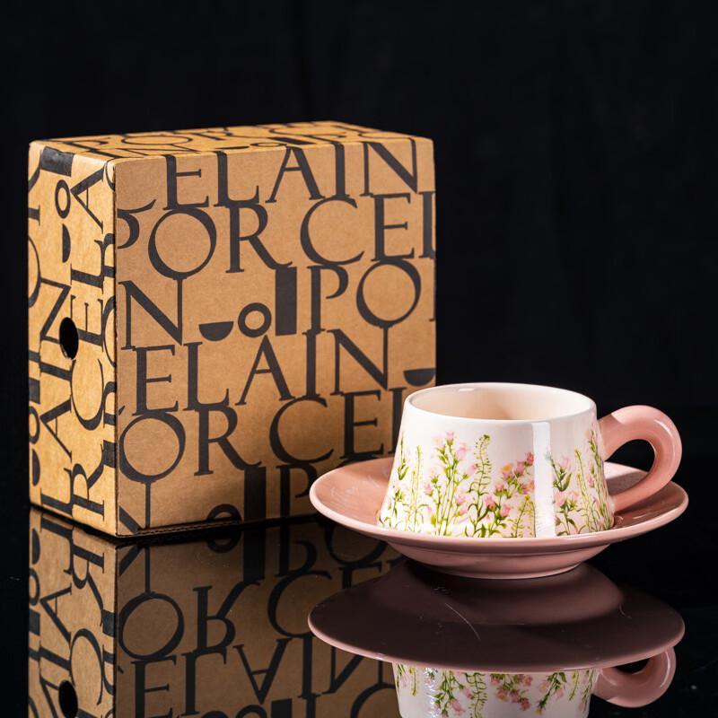 French Style Ceramic Coffee Cup and Saucer Set