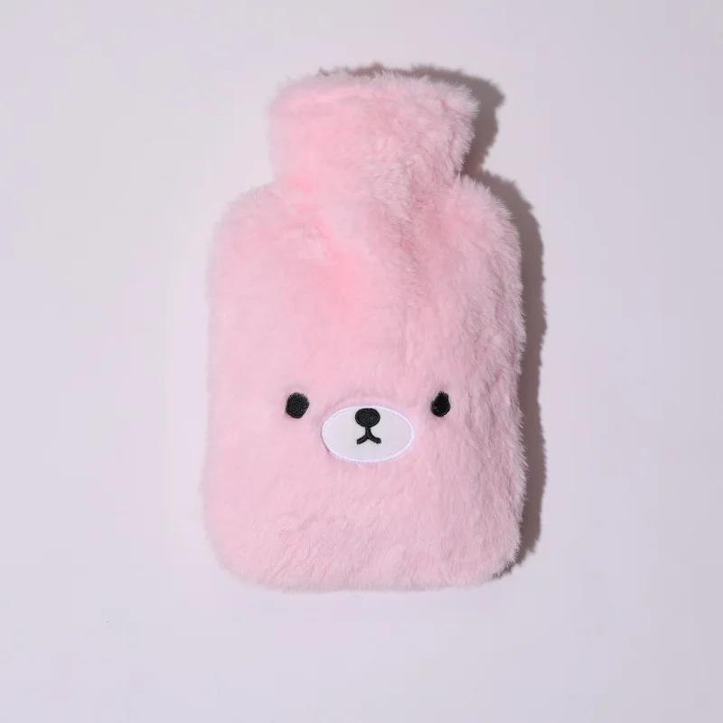 

1 шт. Бутылка для воды, 1000 мл Бутылка для воды с водой, Грелка для рук и ног для девочек, Милый плюшевый тканевый чехол