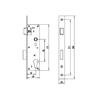 Single & Multipoint Aluminum Alloy Indoor Wooden Door Lock Body Lockset Accessories, Cylinder Lock & Aluminum Alloy Door 1Pcs(8535 Single Point)