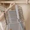 Multi-Tier Pants Hanger with 9 Non-Slip Bars Space Saving Closet Organizer Metal Clothes Rack for Home Use