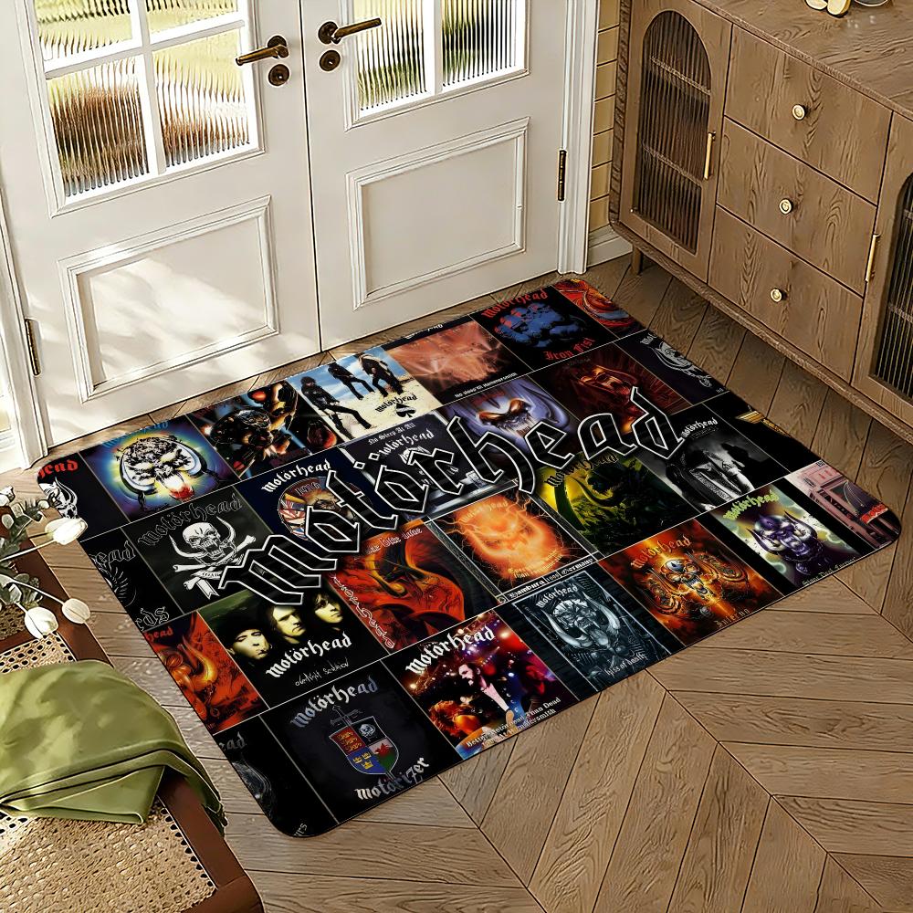 Motorhead Floor Mat Soft Thickened Absorbent Non-Slip Bedroom Living Room Door Mat Home Decor Flannel Rugs