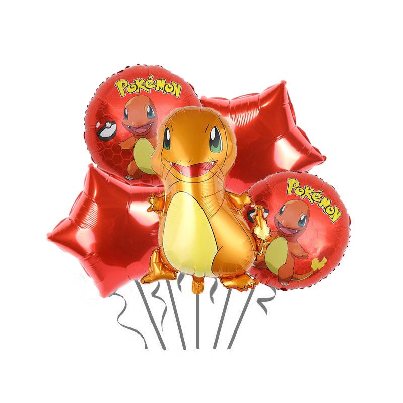 Pikachu & Charmander Aluminum Foil Balloons for Kids Birthday Parties