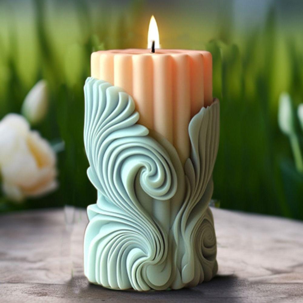 Silicone Cylindrical Candle Mold DIY Soap Mould Fragrance Candle Resin Mold Candle Making