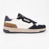 Navy Blue Sneakers In Cowhide C80 Amber Sole Men