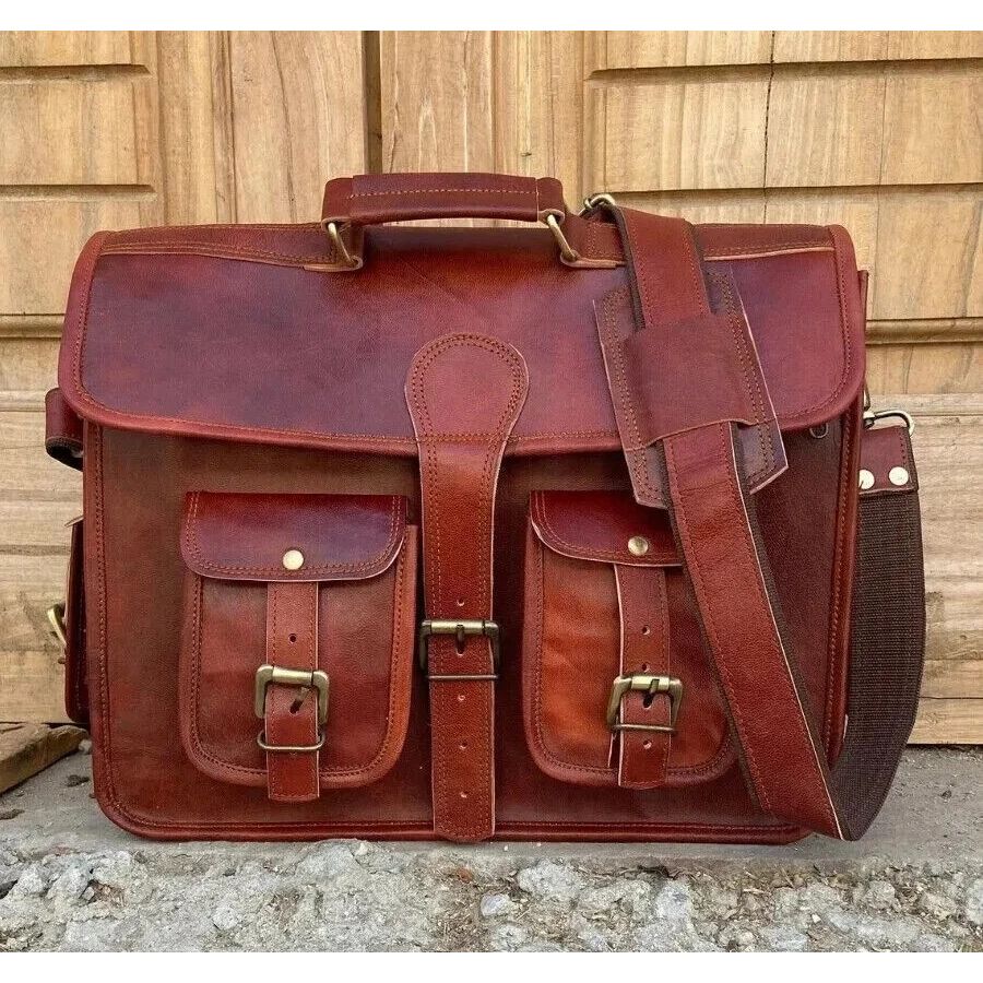 Bag Laptop Leather Messenger Handmade Briefcase Men's Vintage Shoulder Satchel