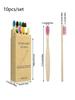 10pcs Ten Pack Environmentally Friendly and Degradable Bamboo Soft Hair Bamboo Toothbrush Set