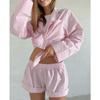 Summer Casual Cardigan Two-piece Set in Large Size, Loose and Check Pattern, Women's Outfit