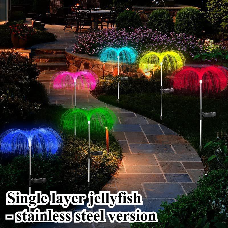LED Solar Jellyfish Garden Lights Outdoor Waterproof Christmas Ornaments Yard Balcony Lawn Decoration Solar Powered Flowers Lamp