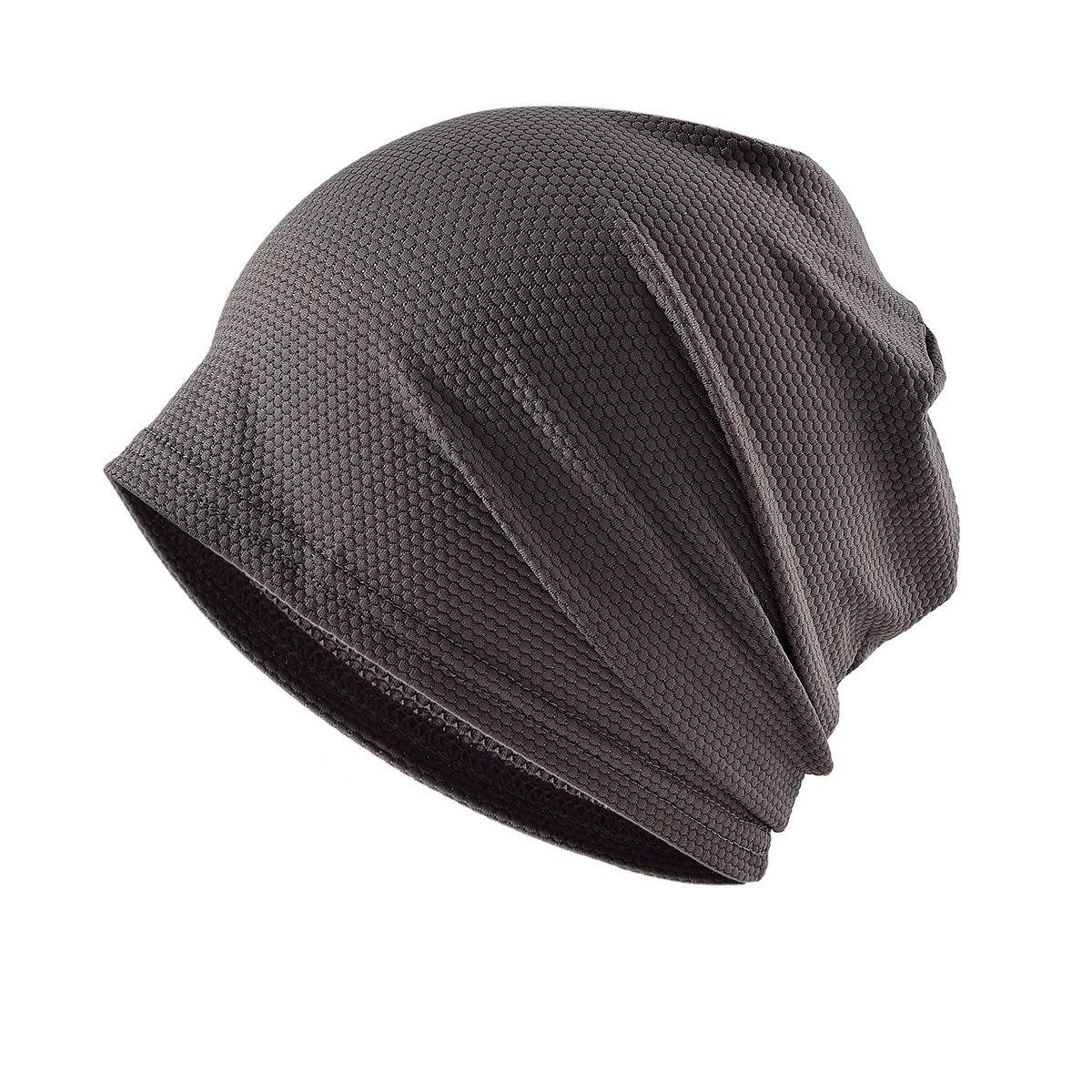 

Мужская быстросохнущая шапка-пуловер из ледяного шелка - летняя уличная беговая дышащая повязка на голову One Size серый