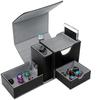 Foldable Dice Roller Tower PU Leather Dices Box Portable Dice Tray  for RPG Table Top Gaming