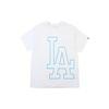 MLB Los Angeles Dodgers Large Logo Printed Letter Round Neck Casual Sports Short Sleeve T-Shirt Unisex T-Shirt White 31TSU1031-07W