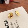 Maillard Brown Square Geometry Stud Earrings For Women New Trend Jewelry Simple Wedding Christmas Girl Gift Jewelry