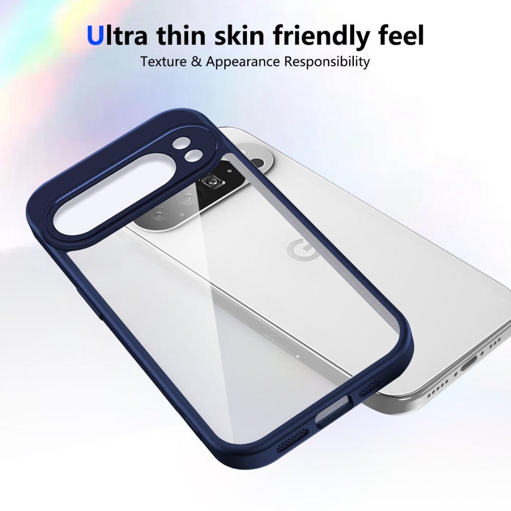 Clear Soft Frame Phone Case for Google Pixel 10 9 Pro XL 9A Shockproof Protective Cover Tranparent Hard Acrylic Back Shell Funda