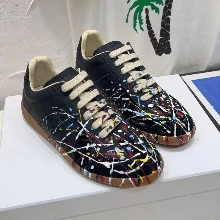 Schuhliebhaber Top Retro Weichsohlige Leder Joker Freizeit-Sneaker Riemen Flache Schuhe