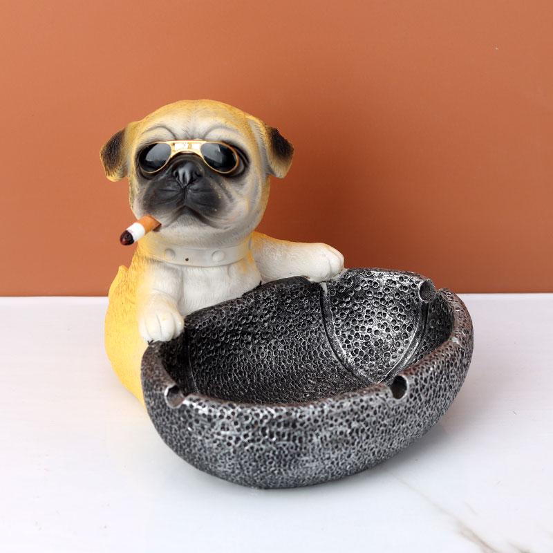 Creative Puppy Cat Dog Ashtray, Anti Fly Ash Ashtray, Home Living Room Office Funny Ashtray, Birthday Gift for Boyfriend