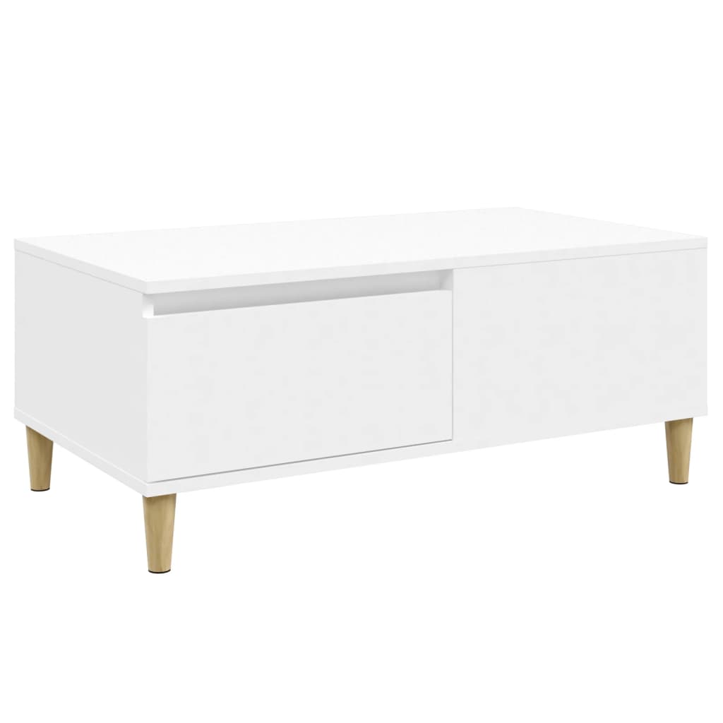 White Coffee Table 90 X 50 X 36.5 Cm Particleboard