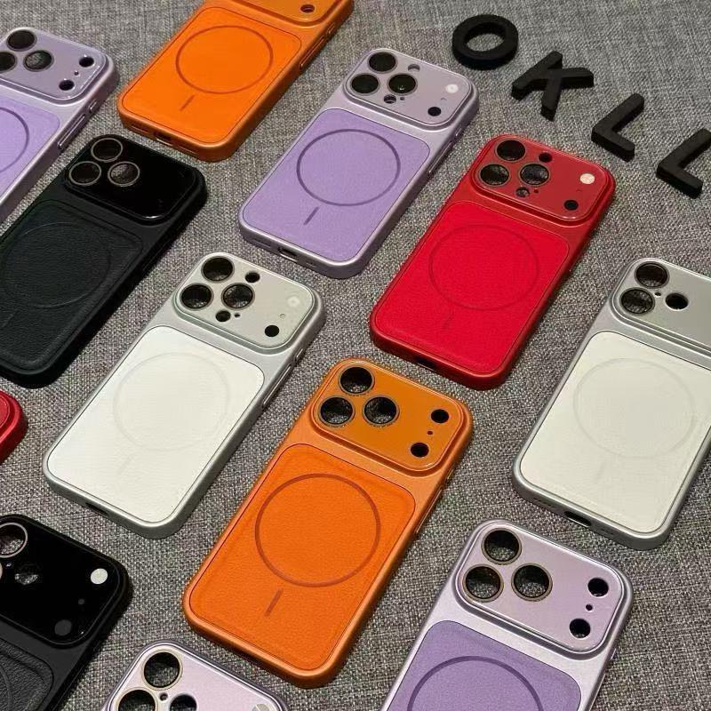 Lychee Texture Magnetic Case & Apple 16 Lens Film for iPhone 17 Pro Max