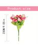 A Top Quality 15 Head Artificial Rose Fake Silk Flower Leaf Bouquet for Home Wedding Decor Bridal Bouq - Pack of 10