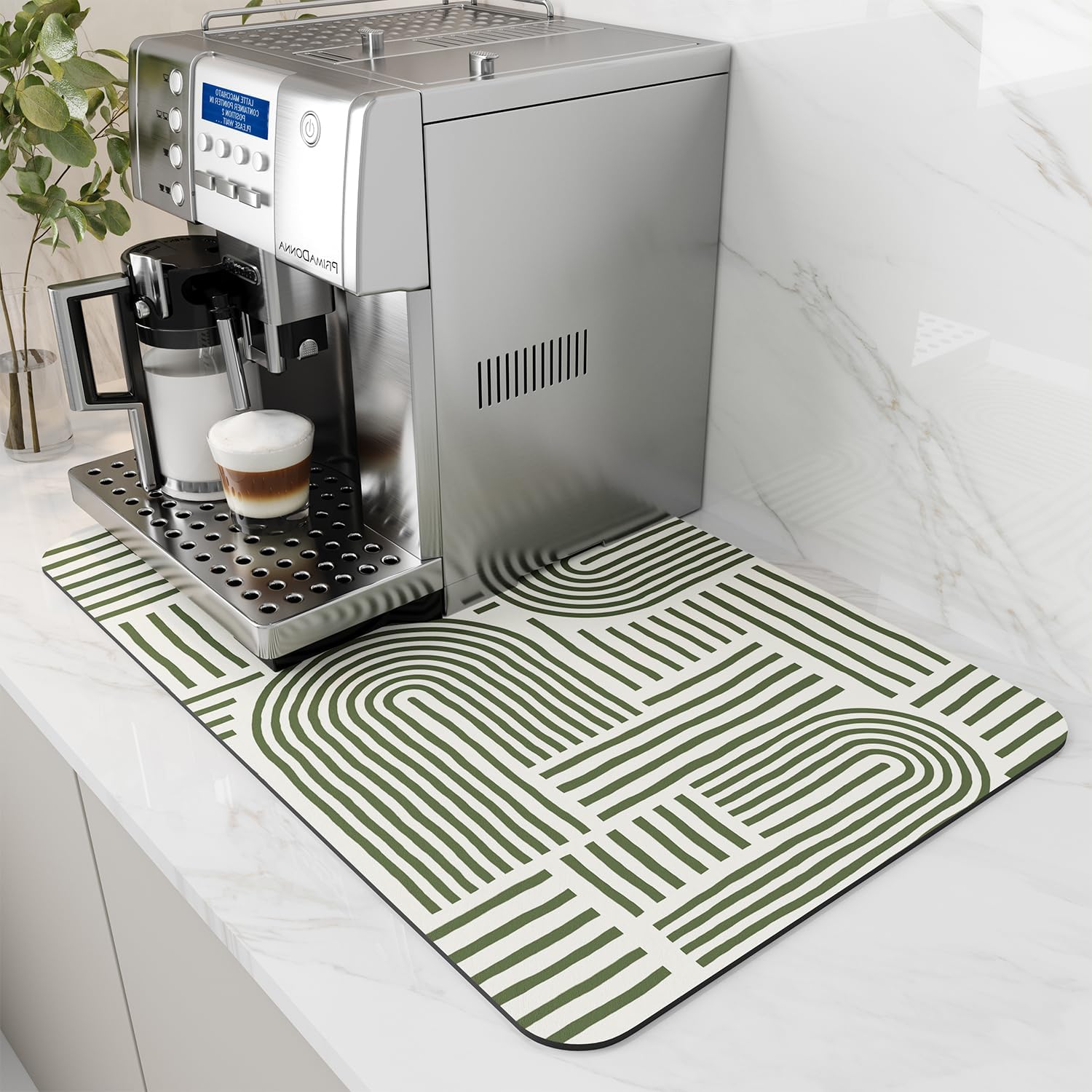Absorberende Koffiezetapparaat Mat met Rubberen Achterkant Keukenwerkblad Droogmat Afdruipbakje Huisdecoratie 30x40cm 12x16inch