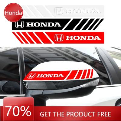 2025 Car New Honda 2pcs Car PVC Stripe Racing Strips Rear View Mirror Stickers For Honda Civic Accord CRV HRV Fit Jazz City Odys